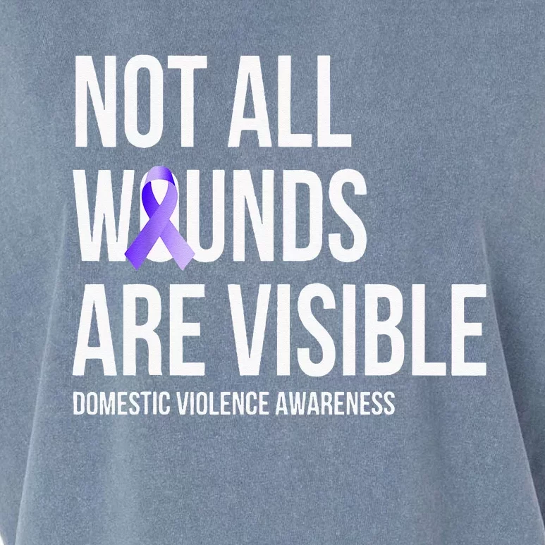 Not All Wounds Are Visible Domestic Violence Awareness Garment-Dyed Women's Muscle Tee