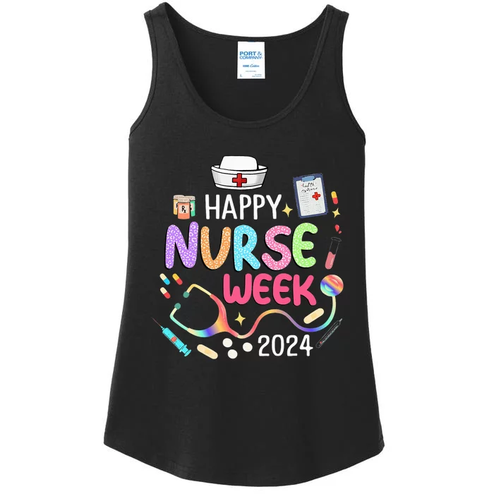 Nurse Appreciation Week Happy National Nurses Week 2024 Ladies Essential Tank