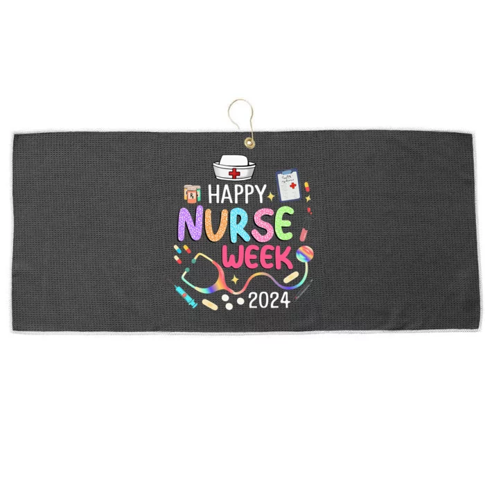 Nurse Appreciation Week Happy National Nurses Week 2024 Large Microfiber Waffle Golf Towel