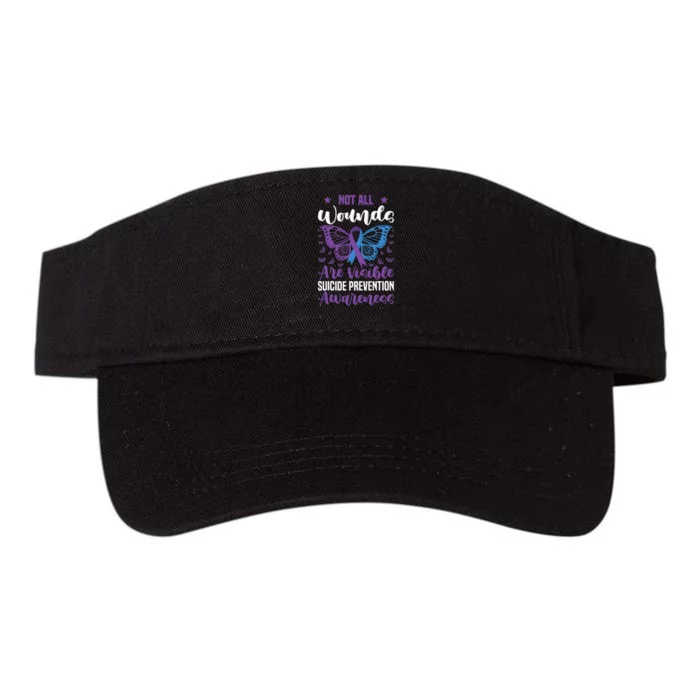 Not All Wounds Are Visible Suicide Prevention Butterfly Valucap Bio-Washed Visor