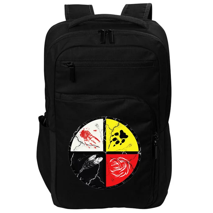 Native American Words Of The Medicine Wheel 1 Impact Tech Backpack