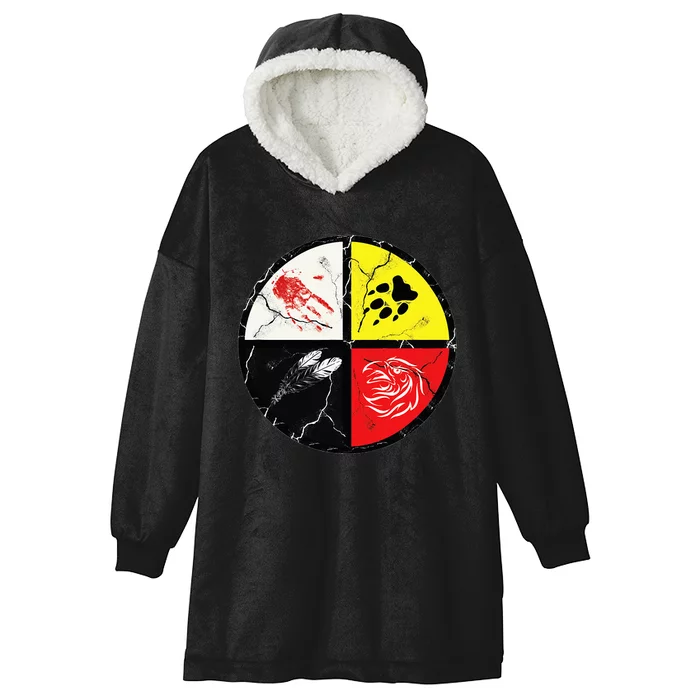 Native American Words Of The Medicine Wheel 1 Hooded Wearable Blanket