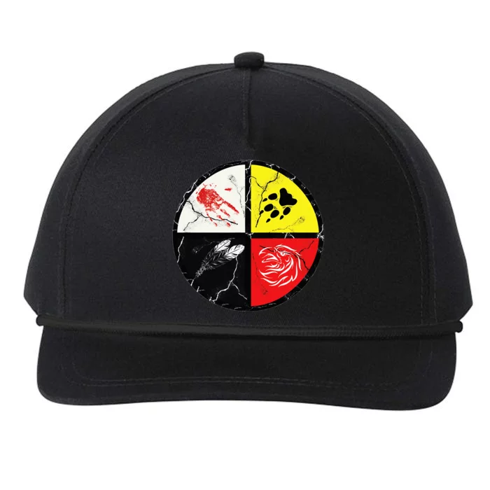 Native American Words Of The Medicine Wheel 1 Snapback Five-Panel Rope Hat