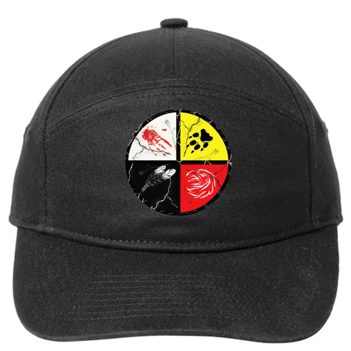 Native American Words Of The Medicine Wheel 1 7-Panel Snapback Hat