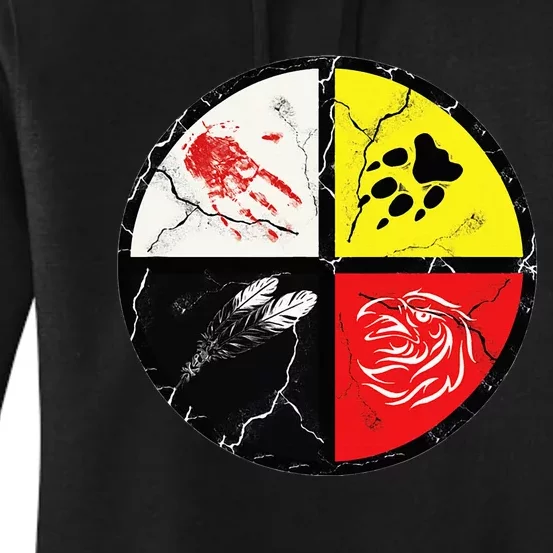 Native American Words Of The Medicine Wheel 1 Women's Pullover Hoodie