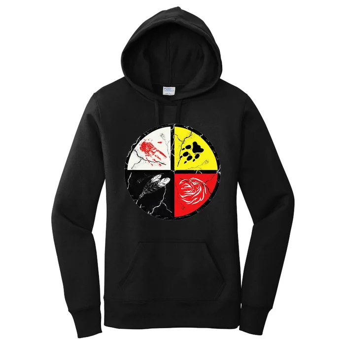 Native American Words Of The Medicine Wheel 1 Women's Pullover Hoodie