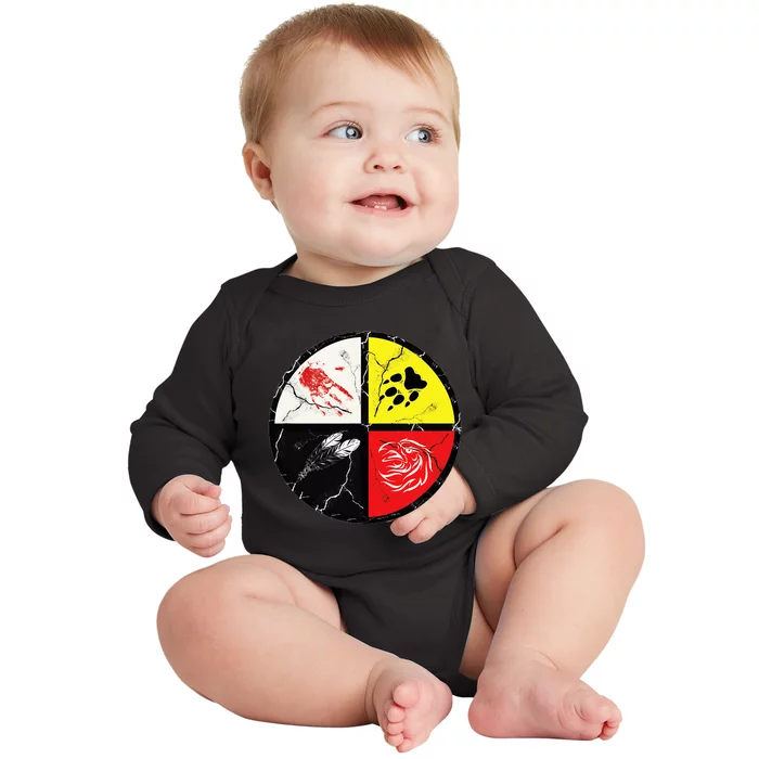 Native American Words Of The Medicine Wheel 1 Baby Long Sleeve Bodysuit