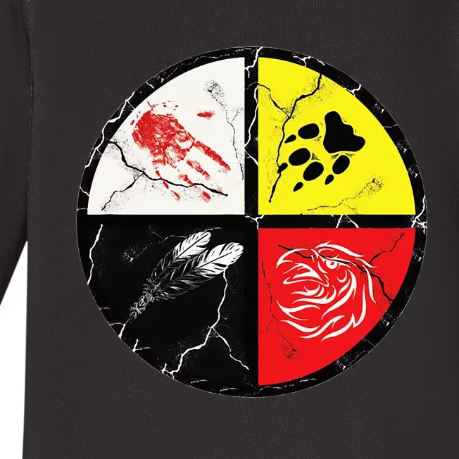 Native American Words Of The Medicine Wheel 1 Baby Long Sleeve Bodysuit