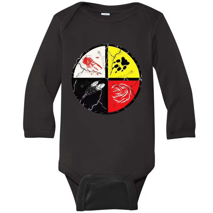 Native American Words Of The Medicine Wheel 1 Baby Long Sleeve Bodysuit