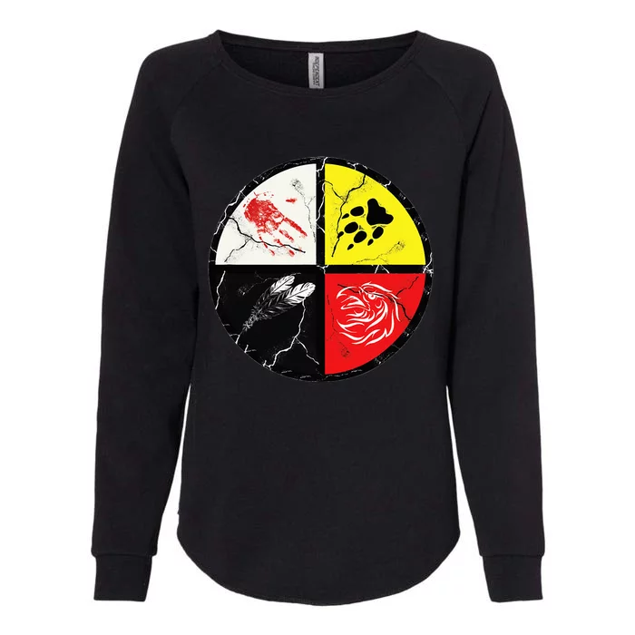 Native American Words Of The Medicine Wheel 1 Womens California Wash Sweatshirt