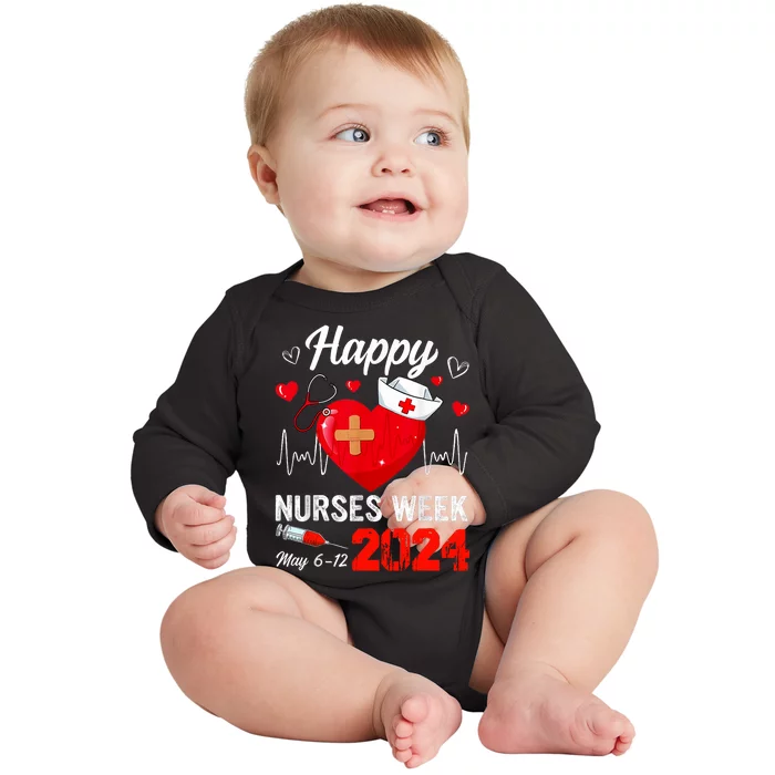 Nurse Appreciation Week Happy National Nurses Week 2024 Baby Long Sleeve Bodysuit