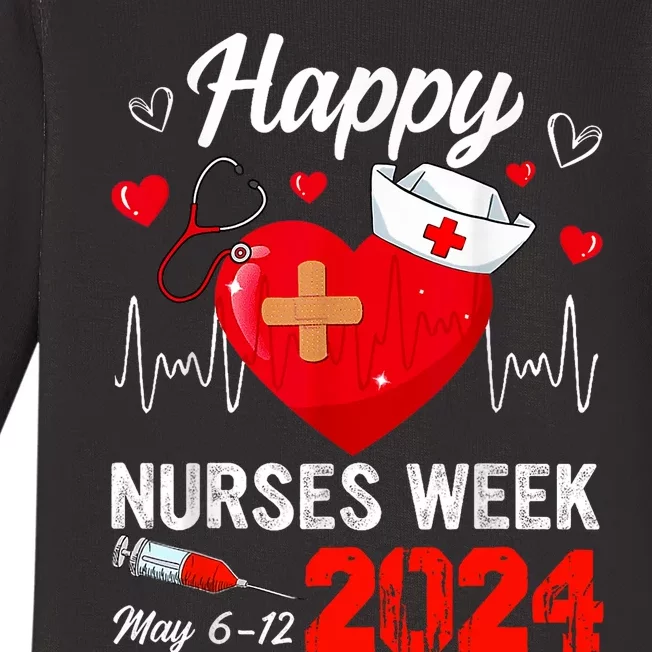 Nurse Appreciation Week Happy National Nurses Week 2024 Baby Long Sleeve Bodysuit