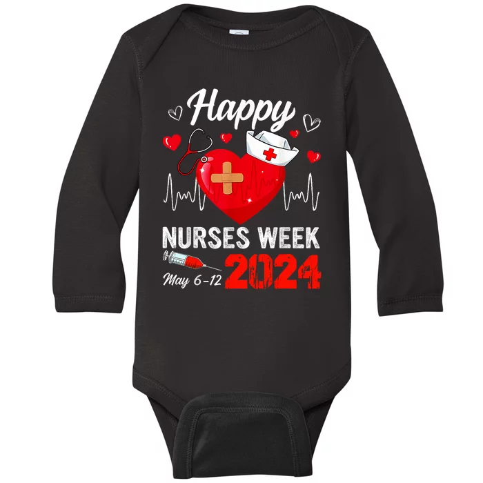 Nurse Appreciation Week Happy National Nurses Week 2024 Baby Long Sleeve Bodysuit