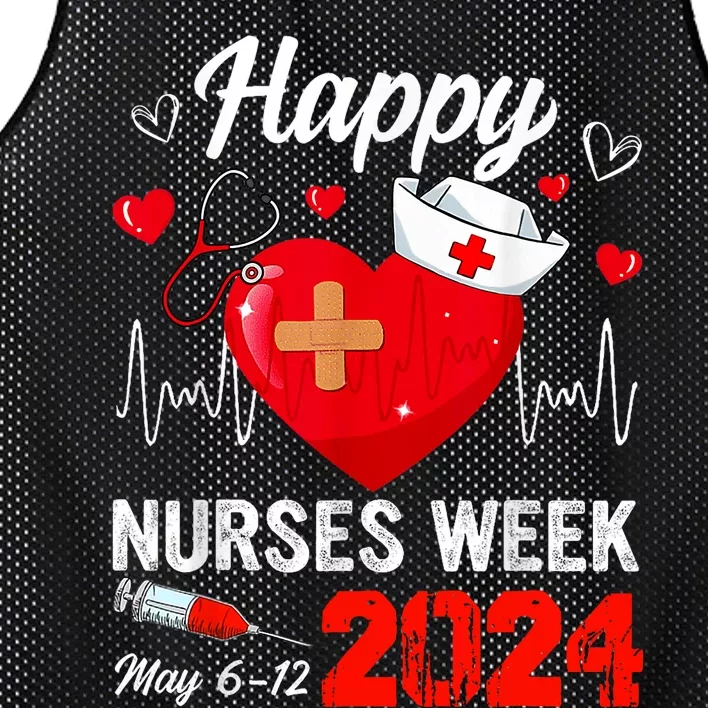 Nurse Appreciation Week Happy National Nurses Week 2024 Mesh Reversible Basketball Jersey Tank