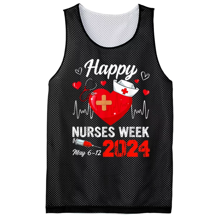 Nurse Appreciation Week Happy National Nurses Week 2024 Mesh Reversible Basketball Jersey Tank