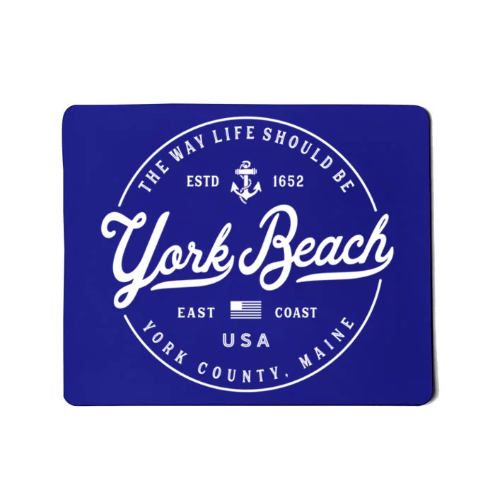 Nautical Anchor York Beach Maine Travel Vacation Funny Gift Mousepad