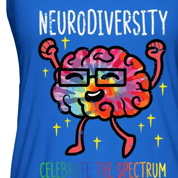 Neurodiversity Brain Autism Awareness Asd Adhd Ladies Essential Flowy Tank