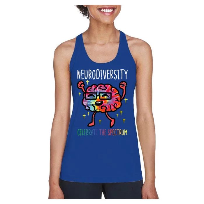 Neurodiversity Brain Autism Awareness Asd Adhd Women's Racerback Tank