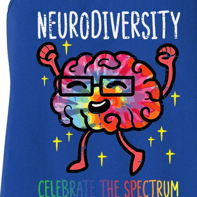 Neurodiversity Brain Autism Awareness Asd Adhd Women's Racerback Tank