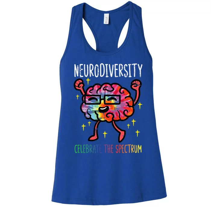 Neurodiversity Brain Autism Awareness Asd Adhd Women's Racerback Tank