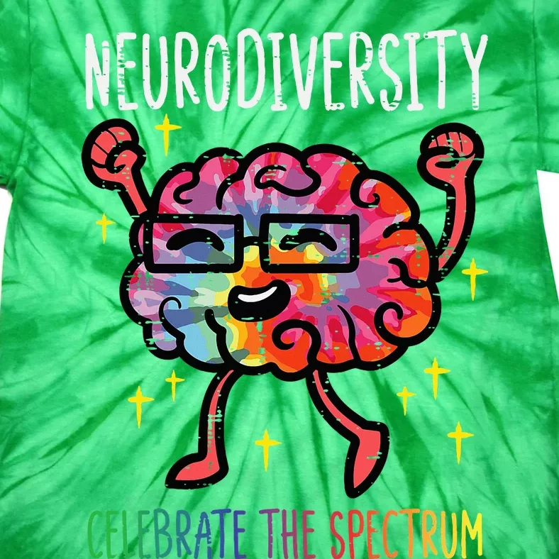 Neurodiversity Brain Autism Awareness Asd Adhd Tie-Dye T-Shirt