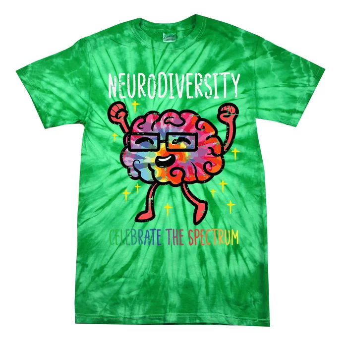 Neurodiversity Brain Autism Awareness Asd Adhd Tie-Dye T-Shirt