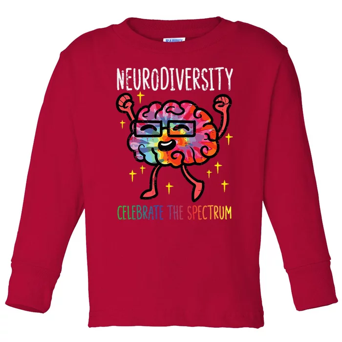 Neurodiversity Brain Autism Awareness Asd Adhd Toddler Long Sleeve Shirt