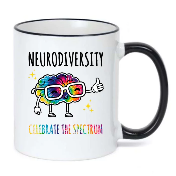 Neurodiversity Brain Autism Awareness Celebrate The Spectrum Black Color Changing Mug