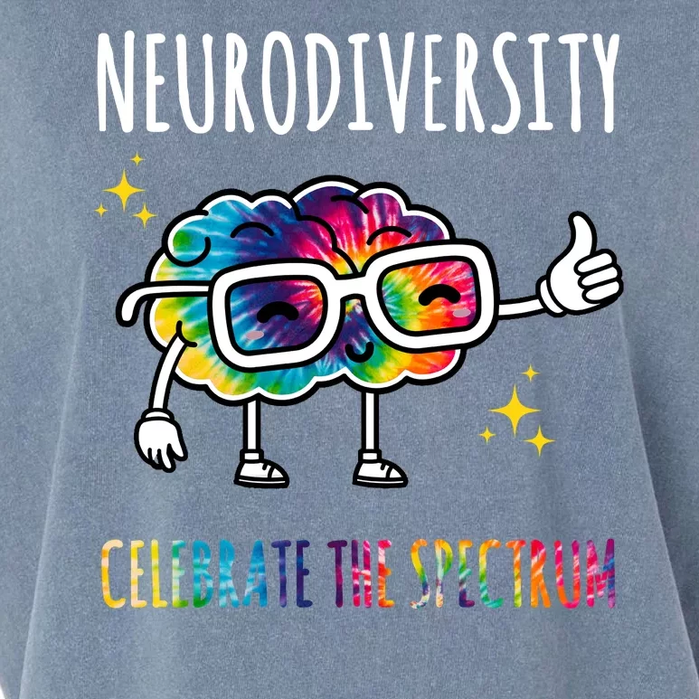 Neurodiversity Brain Autism Awareness Celebrate The Spectrum Garment-Dyed Women's Muscle Tee