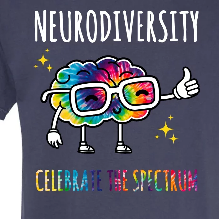 Neurodiversity Brain Autism Awareness Celebrate The Spectrum Garment-Dyed Heavyweight T-Shirt