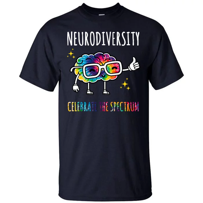 Neurodiversity Brain Autism Awareness Celebrate The Spectrum Tall T-Shirt