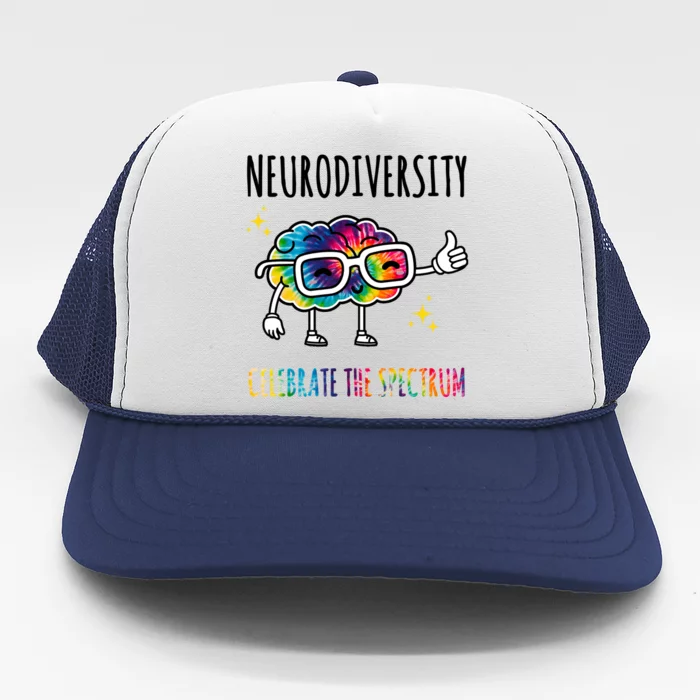 Neurodiversity Brain Autism Awareness Celebrate The Spectrum Trucker Hat