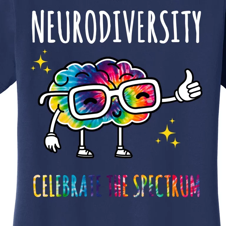 Neurodiversity Brain Autism Awareness Celebrate The Spectrum Women's T-Shirt