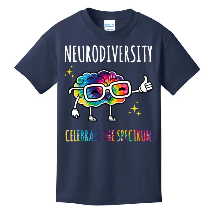 Neurodiversity Brain Autism Awareness Celebrate The Spectrum Kids T-Shirt