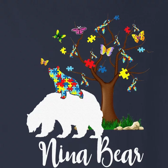 Nina Bear Autism Awareness Love Support Toddler Long Sleeve Shirt