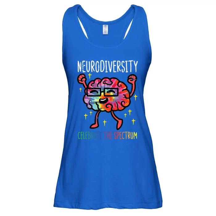 Neurodiversity Brain Autism Awareness ASD ADHD Ladies Essential Flowy Tank