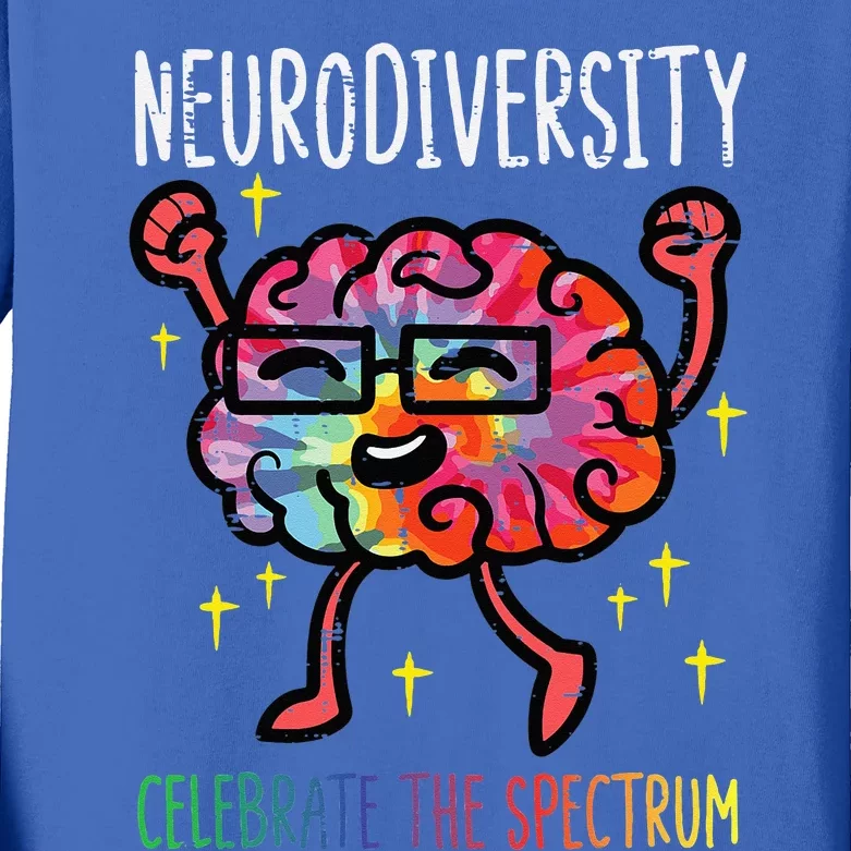 Neurodiversity Brain Autism Awareness ASD ADHD Kids Long Sleeve Shirt