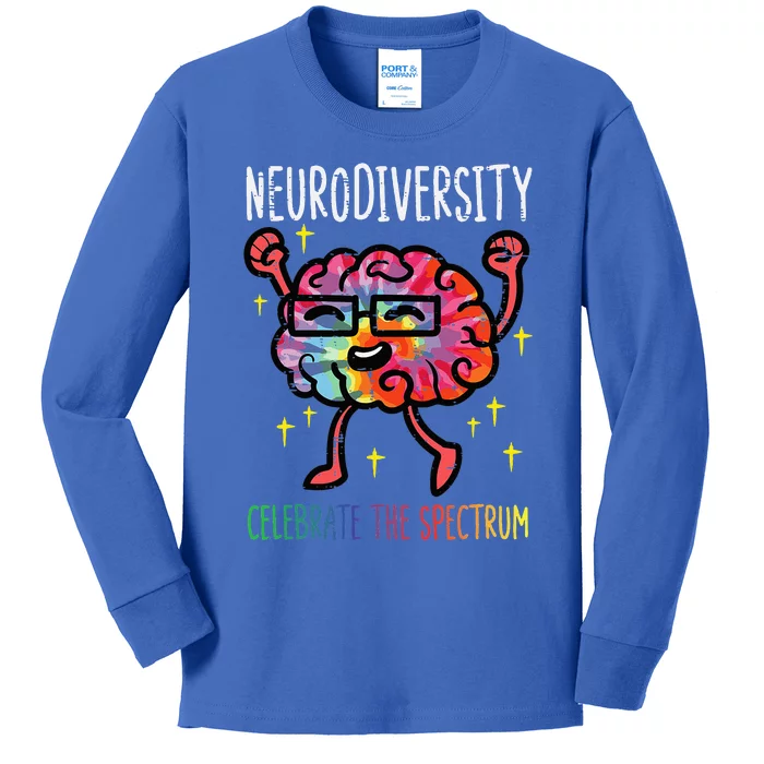 Neurodiversity Brain Autism Awareness ASD ADHD Kids Long Sleeve Shirt