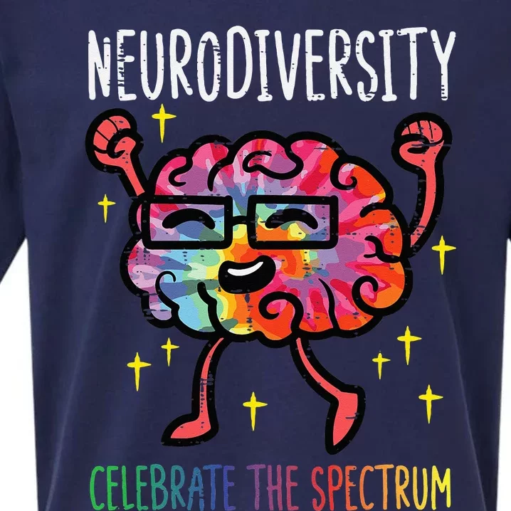 Neurodiversity Brain Autism Awareness ASD ADHD Sueded Cloud Jersey T-Shirt