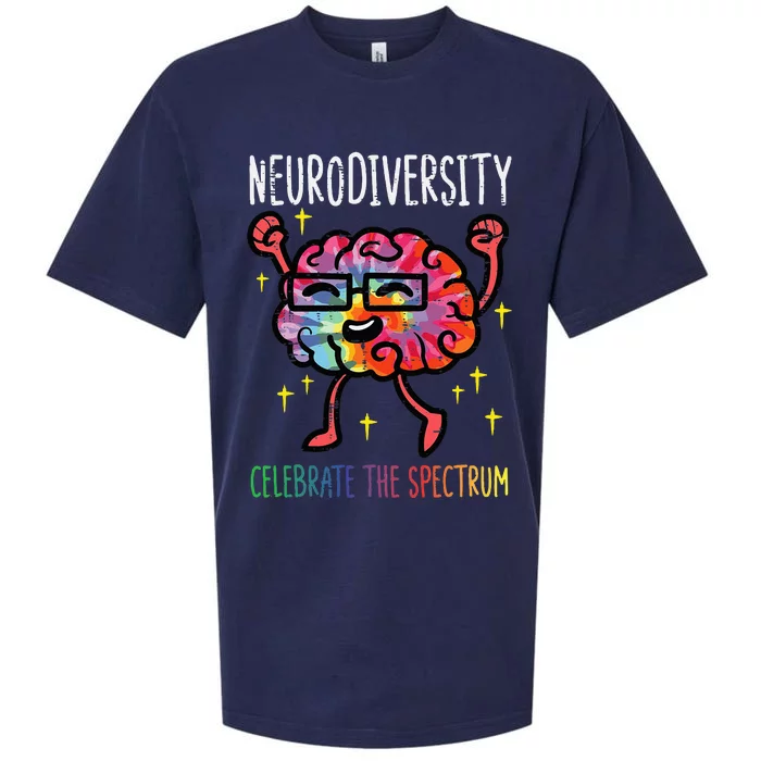 Neurodiversity Brain Autism Awareness ASD ADHD Sueded Cloud Jersey T-Shirt