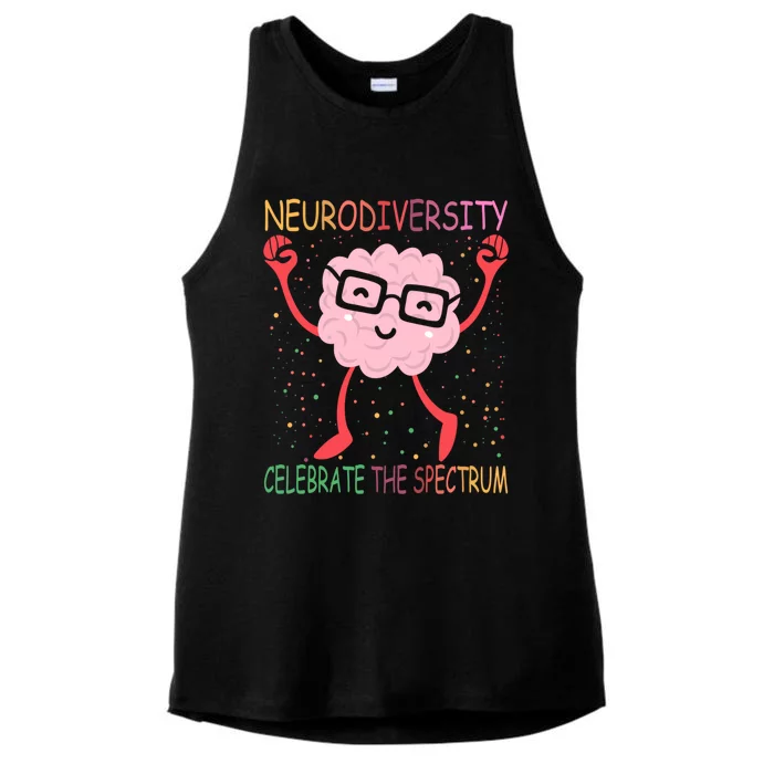 Neurodiversity Brain Autism Awareness Asd Adhd Gift Ladies Tri-Blend Wicking Tank