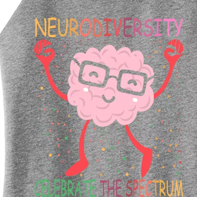 Neurodiversity Brain Autism Awareness Asd Adhd Gift Women’s Perfect Tri Rocker Tank