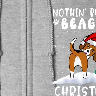 Nothing Butt A Beagle Dog Christmas Santa Hat Funny Xmas Gift Full Zip Hoodie