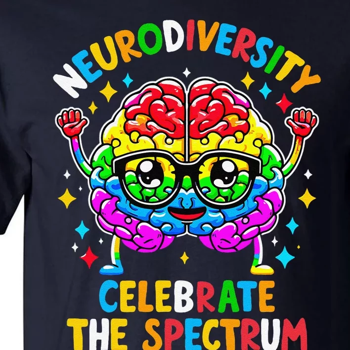 Neurodiversity Brain Autism Awareness Tall T-Shirt