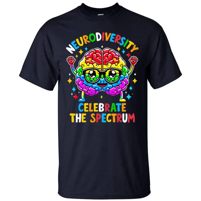 Neurodiversity Brain Autism Awareness Tall T-Shirt