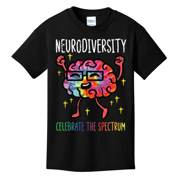 Neurodiversity Brain Autism Awareness ASD ADHD Kids T-Shirt