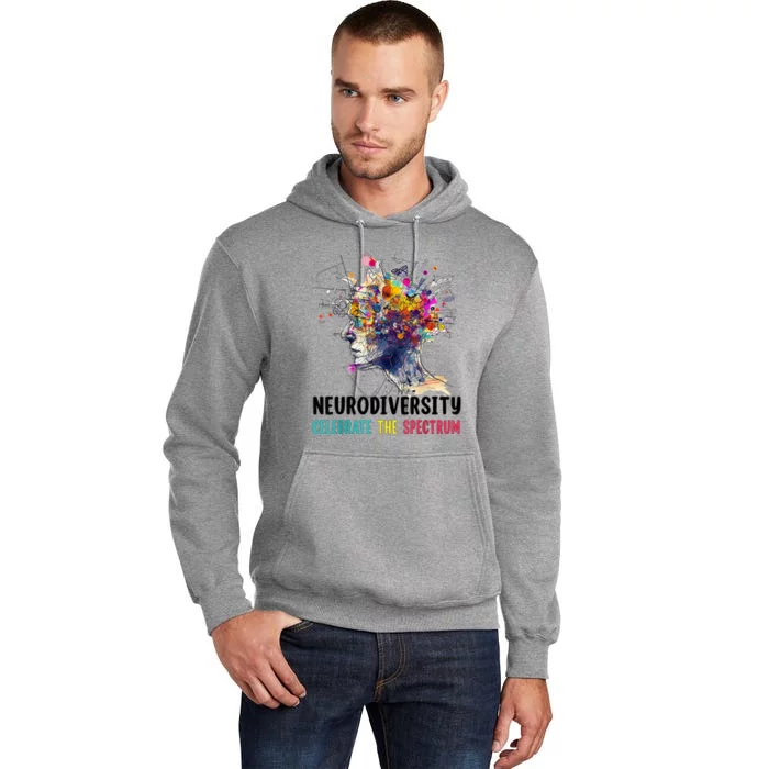 Neurodiversity Brain Autism Awareness Asd Adhd Tall Hoodie