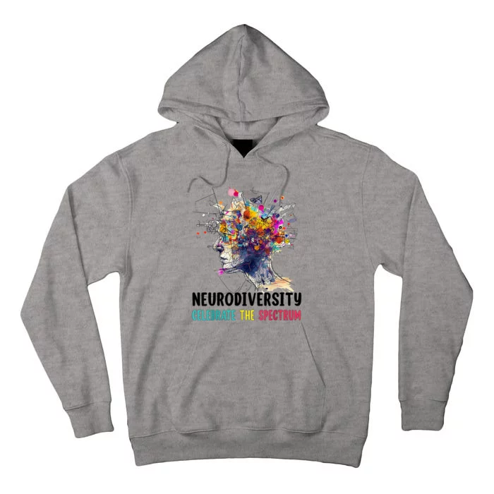 Neurodiversity Brain Autism Awareness Asd Adhd Tall Hoodie