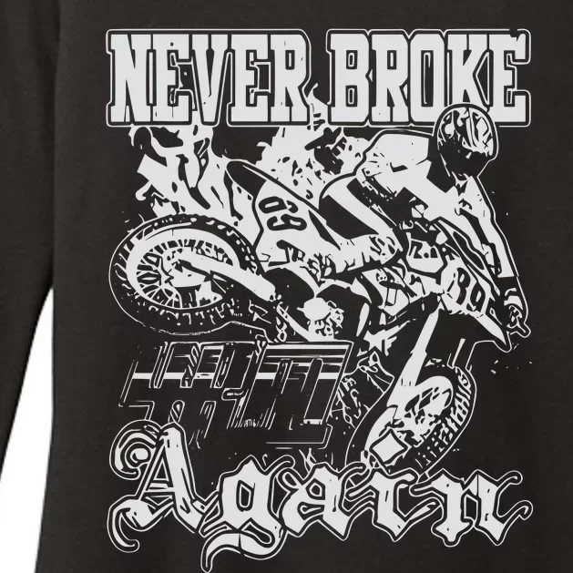 N.E.V.E.R B.R.O.K.E Again Moto Craze Womens CVC Long Sleeve Shirt