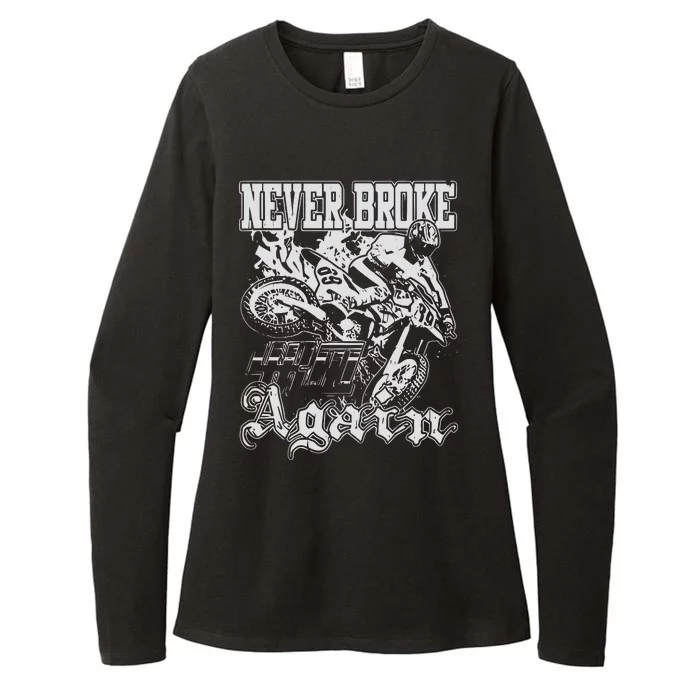 N.E.V.E.R B.R.O.K.E Again Moto Craze Womens CVC Long Sleeve Shirt